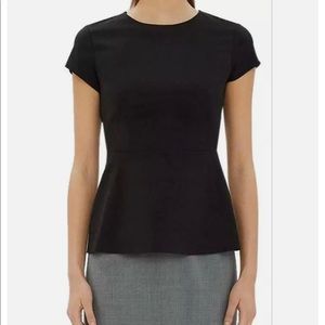 Theory Black Peplum Top